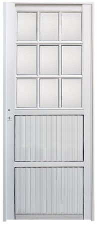 Puerta Aluminio Blanco 80x200